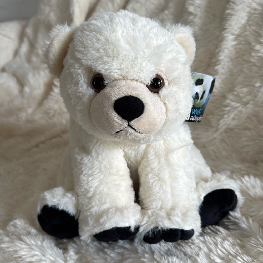 Wild Republic White Baby Polar Bear Cub 12” Plush Stuffed Animal Toy